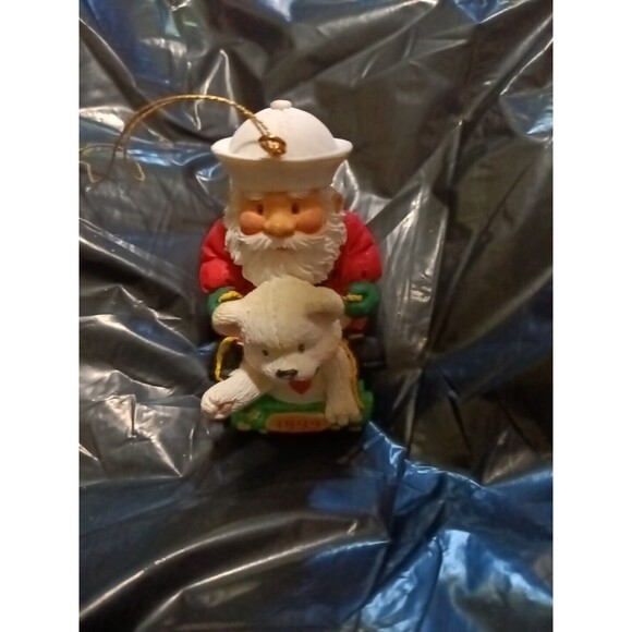 American Greetings Santa With Bear Snow Buddies 1999 Ornament (K) - Picture 1 of 6